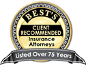Best's Client Recommended Insurance Attorneys Listed Over 75 Years